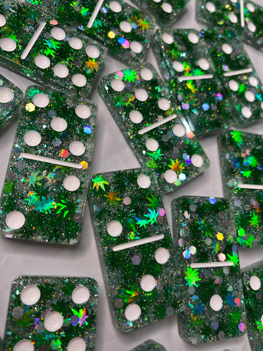 Glitter Resin Dominoes - ArtGlitter