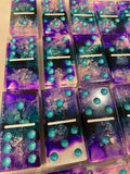 Purple & Teal Alcohol Ink Dominos 🔴(4-6 week delivery time)