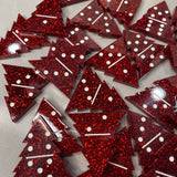 Christmas Tree Red Glitter Dominos 🔴(4-6 week delivery time)