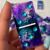 Purple & Teal Alcohol Ink Dominos 🔴(4-6 week delivery time)