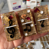 Musical Notes Glitter Dominos 🔴(6-8 week delivery time)