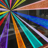 Black & Rainbow Geometric Painting 24x24 inch