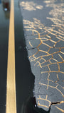 Resin Black Crack and Gold Painting