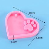 Paw Heart Keychain Silicone Mold