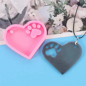 Paw Heart Keychain Silicone Mold